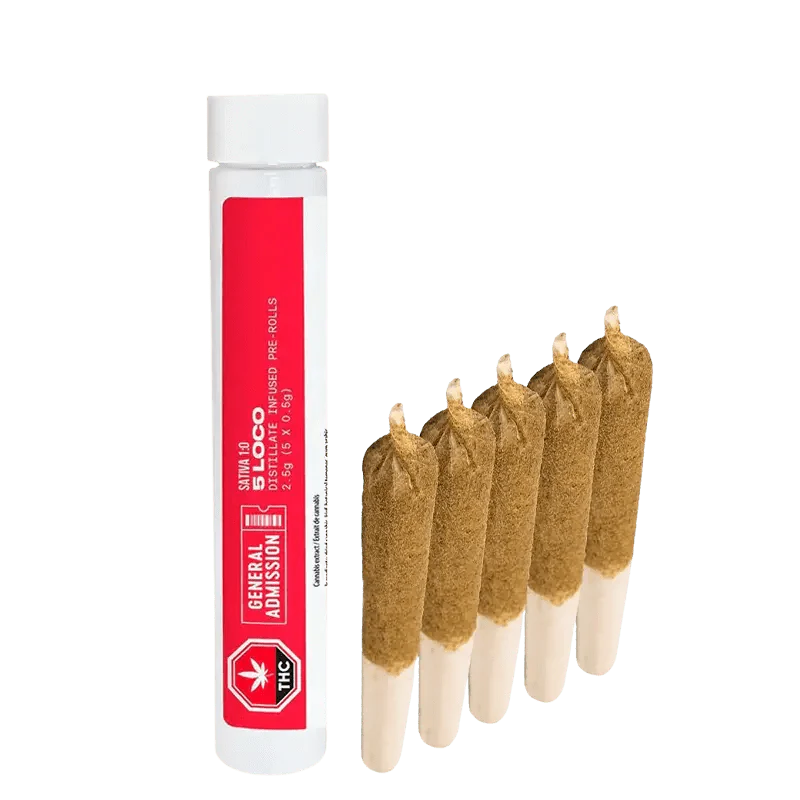 Five Loco Distillate Infused and kief coated By General Adm.