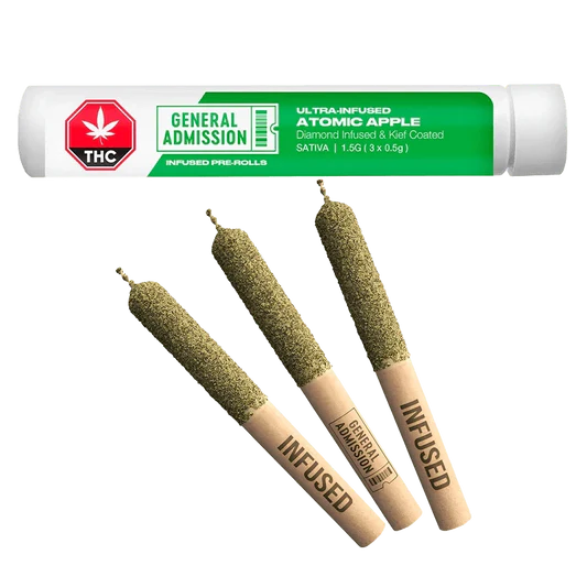 Atomic Apple Diamonds Infused And Kief Coated By Gen. Adm.