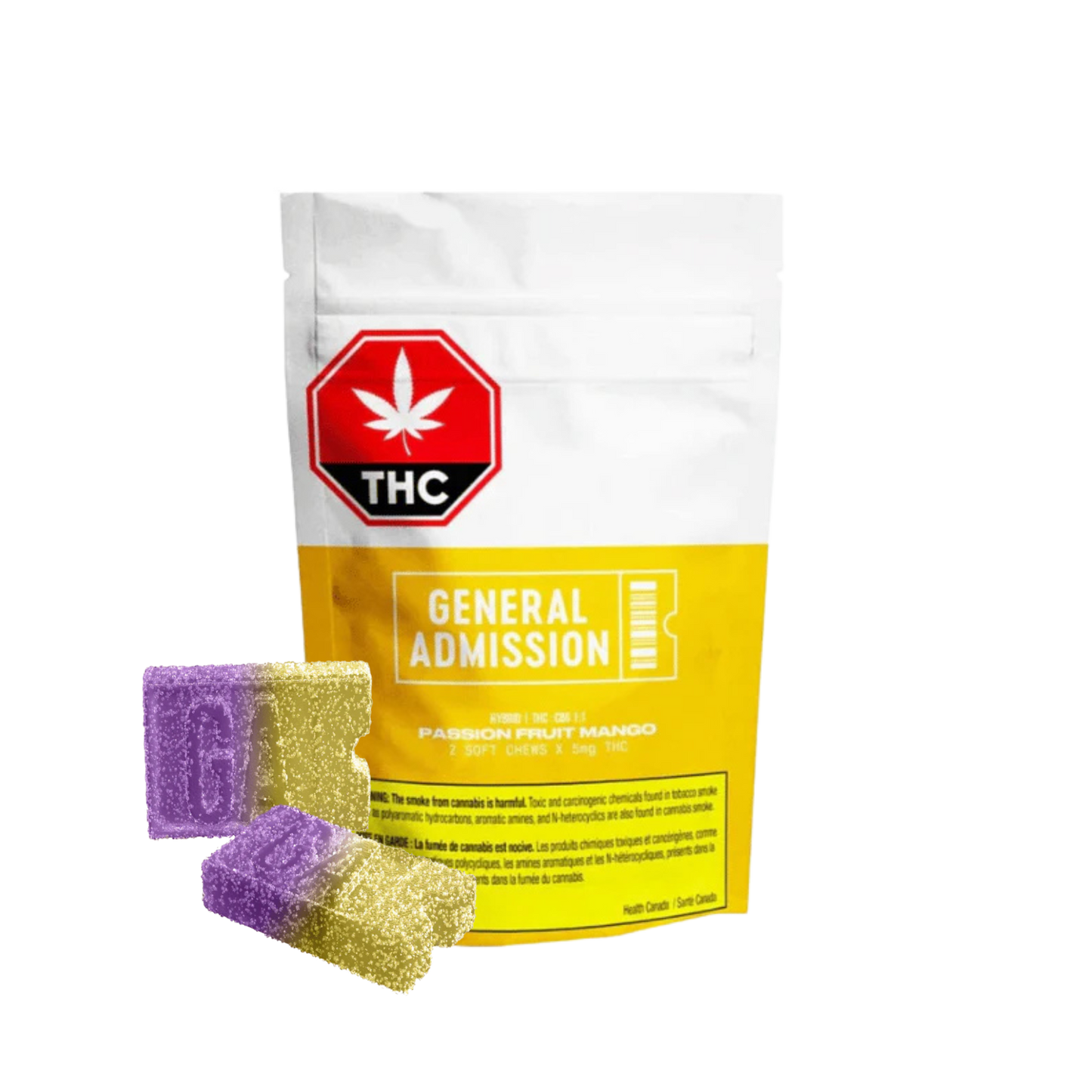 Passion Fruit Mango Chews By General Adm. With CBG (H)