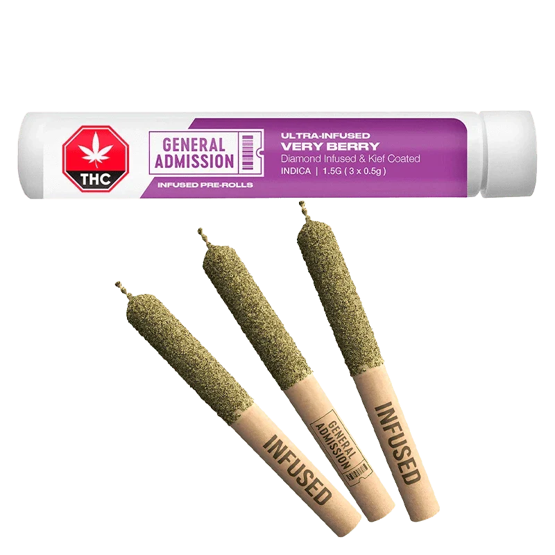 Berry Sunshine Diamonds, Distillate Infused And Kief Coated By General Admission