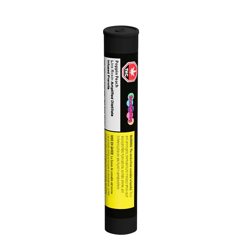 Poppin Peach LIVE ROSIN AMPLIFIED Distillate Infused Blunt 1 x 1 g