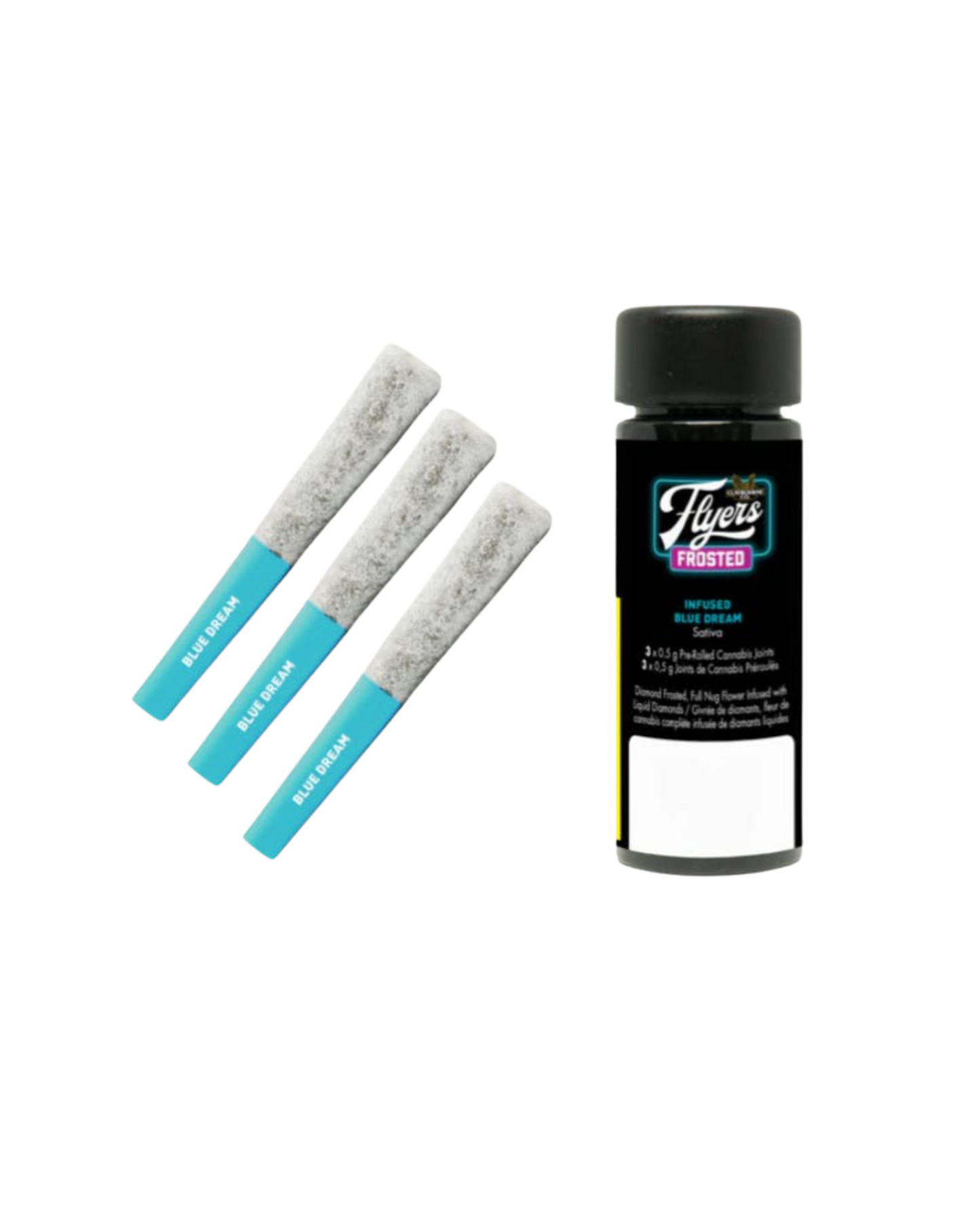 Frosted Flyers Blue Dream Liquid Diamond And Diamond dust Infused By Clayborne