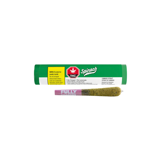 Fully Charged Pink Lemonade Distillate and Kief Coated By Spinach 1 x 0.7g