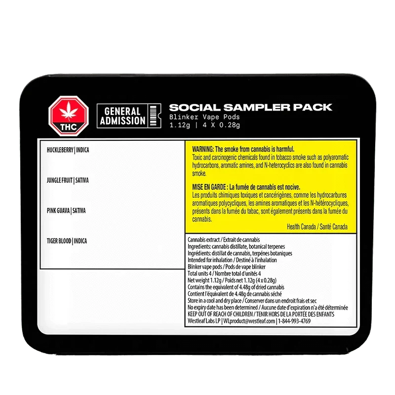 Social Sampler Pack Blinker Vape By General Adm.