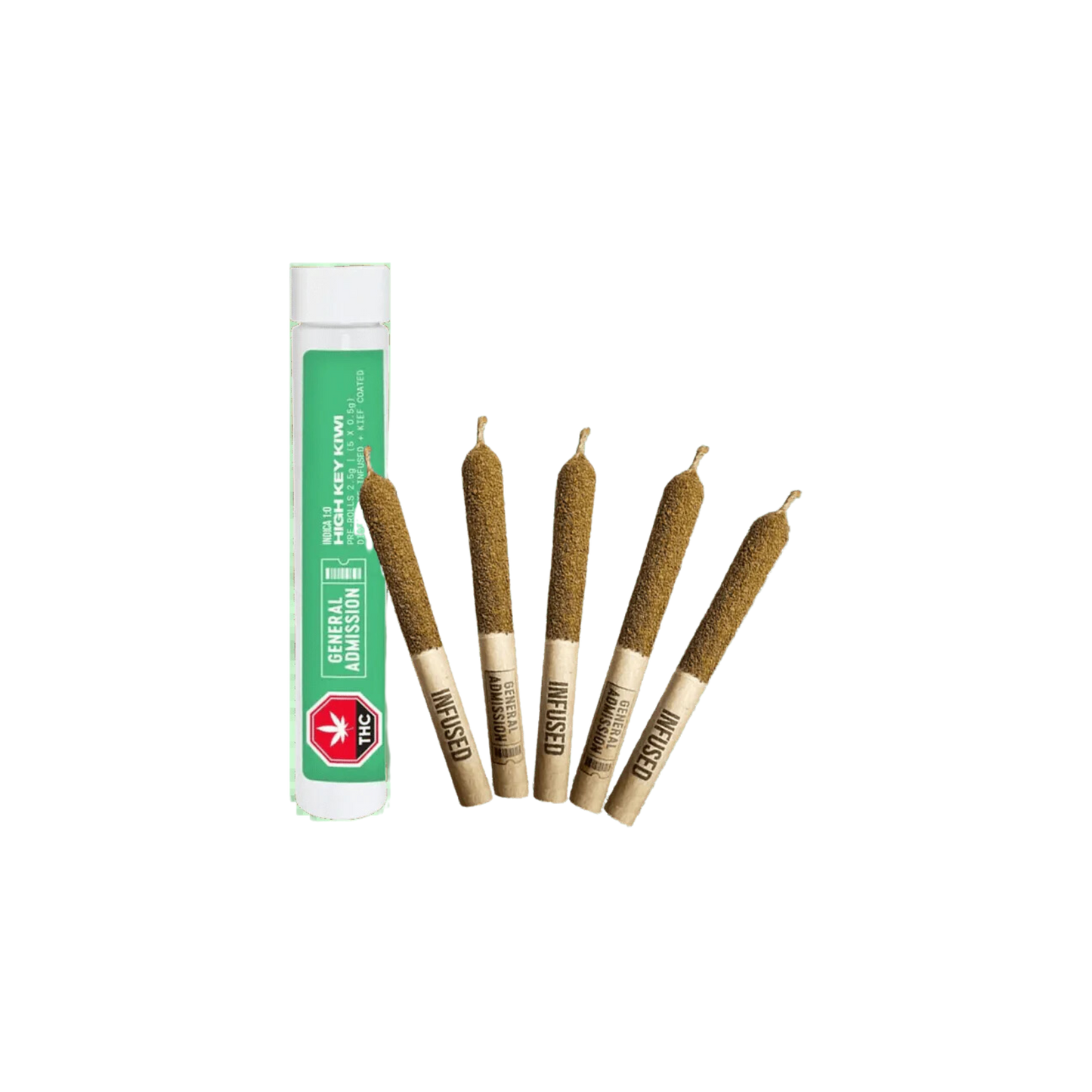 High Key Kiwi Distillate and Kief Coated By Gen. Adm.