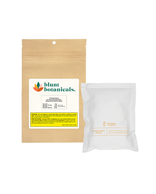 Pineapple Express 90g Zero Waste CBD Bath Bomb By Blunt Botanicals (H)