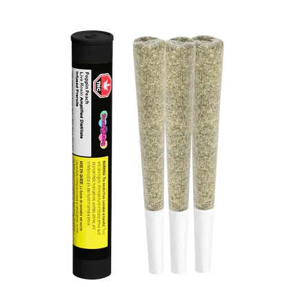 Poppin Peach LIVE ROSIN AMPLIFIED Distillate Infused 3 x 0.5g