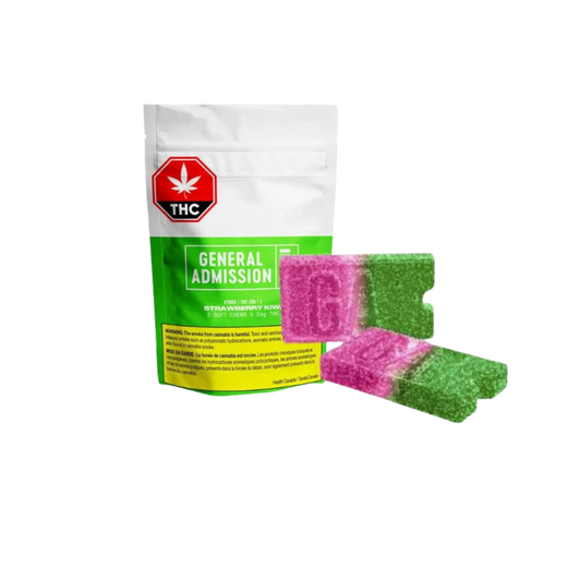 Strawberry Kiwi THC: CBG Soft Chew By Gen. Adm.