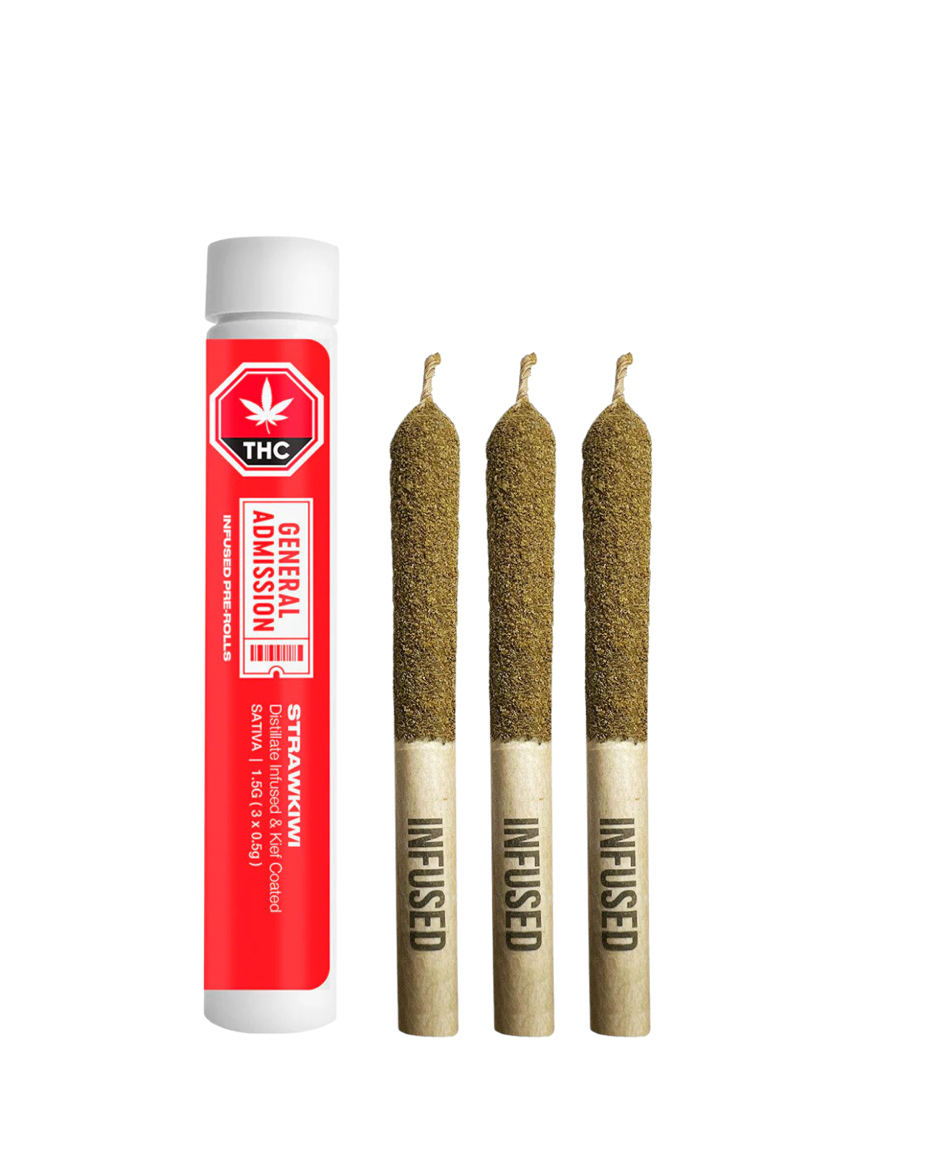 StrawKiwi Distillate Infused And Kief Coated By General Admission
