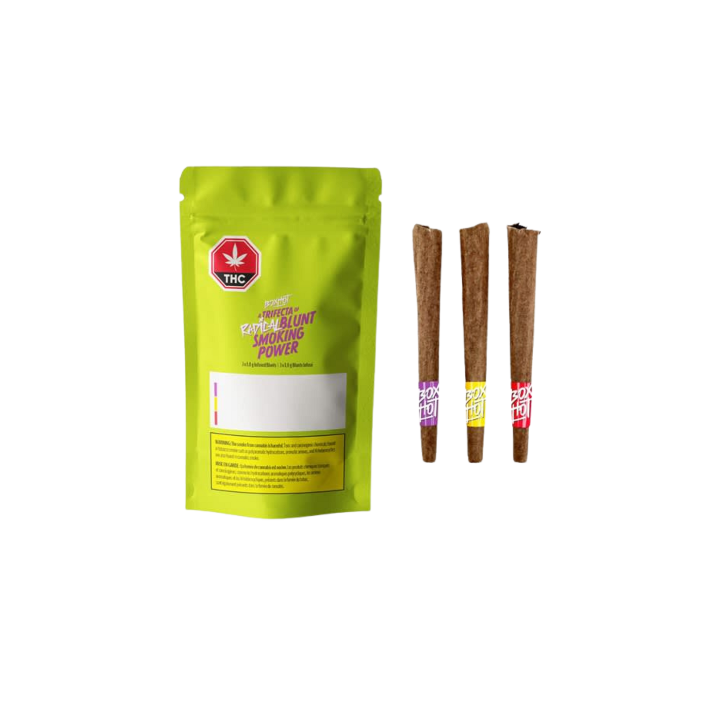 Trifecta of Radical Blunt Smoking Power Infused Blunts by BoxHot
