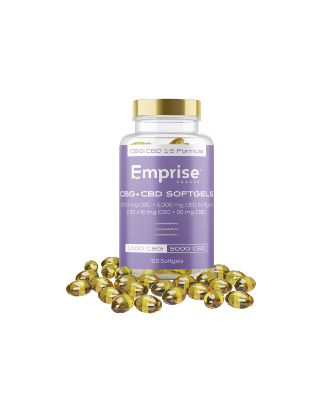 Emprise's 1000 mg CBG + 5000mg CBD Softgels By Emprise Canada (H)