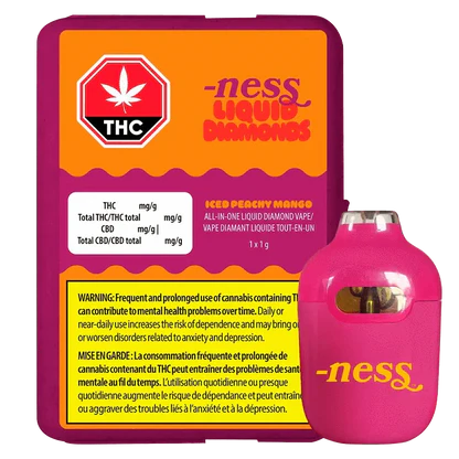 Iced Peachy Mango Liquid Diamonds By Ness (S)