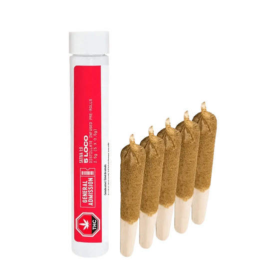Five Loco Distillate Infused and kief coated By General Adm.