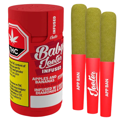 Apples and Bananas Liquid Diamonds and Kief Coated By Jeeter