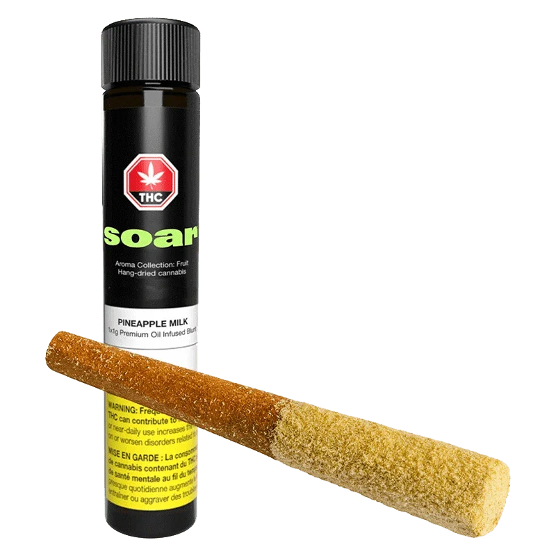 Pineapple Milk Oil Infused and Kief Coadted Blunt By Soar