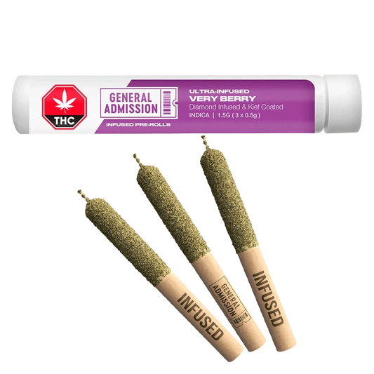 Berry Sunshine Diamonds, Distillate Infused And Kief Coated By General Admission