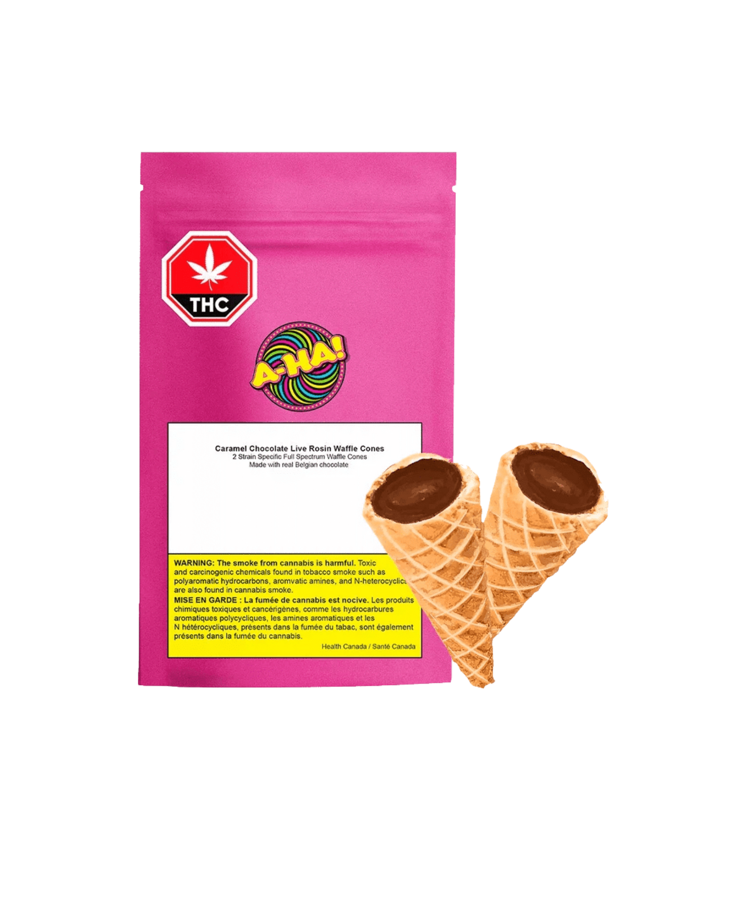 Caramel Chocolate Live Rosin Waffle Cones By A-Ha! (H)
