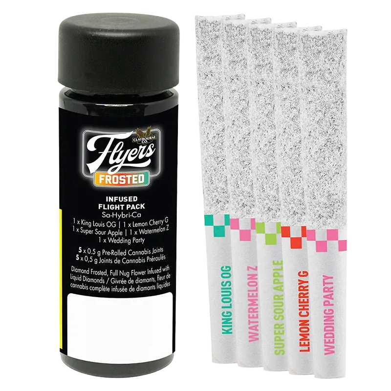 Frosted Flyers Flavour Flight Pack Liquid Diamond And Diamond dust Infused By Clayborne