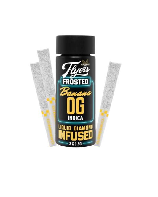 Frosted Flyers Banana OG Liquid Diamond And Diamond dust Infused By Clayborne