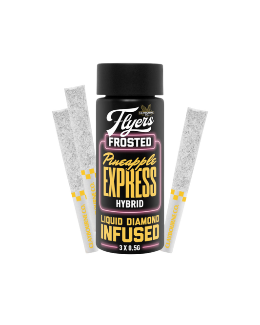 Frosted Flyers Pineapple Express Liquid Diamond And Diamond dust Infused By Clayborne