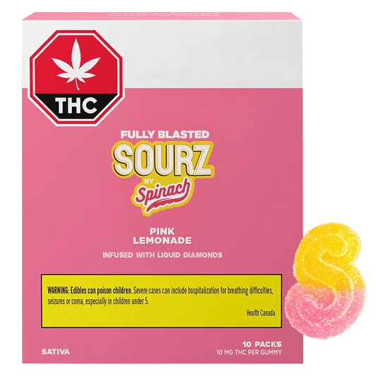 Fully Blasted Pink Lemonade Gummies - 10 Pack By Spinach Sourz (S)