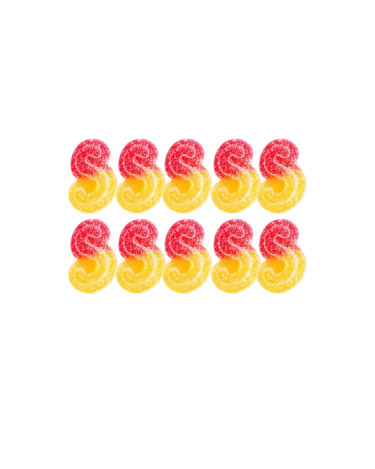 Fully Blasted Strawberry Mango Gummies - 10 Pack By Spinach Sourz (S)