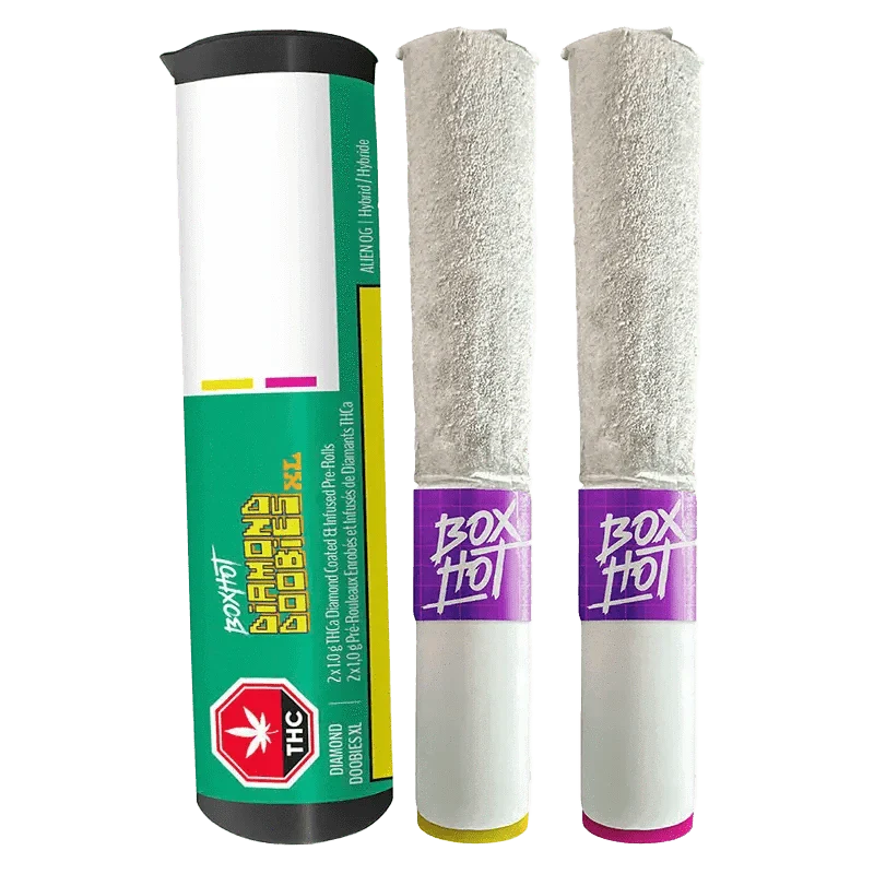 Diamond Doobies XL - Alien OG & Peach OG Liquid Diamonds And Diamond Dusted Insued By BOXHOT