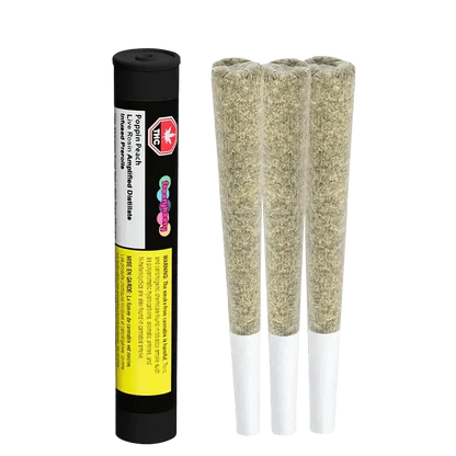 Poppin Peach Liquid Diamond & Live Rosin Kief Coated By Frooty Hooty