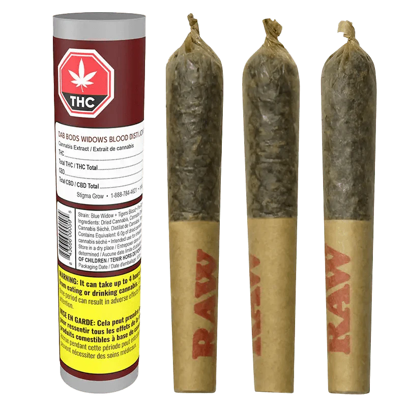 Widows Blood  Disti Joints distillate Infused By Dab Bods