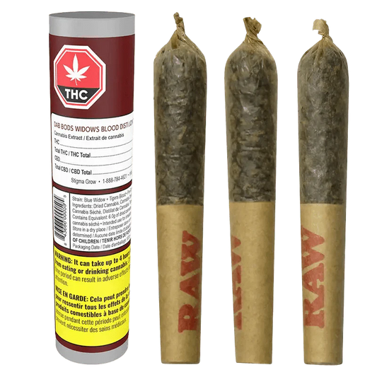 Widows Blood  Disti Joints distillate Infused By Dab Bods