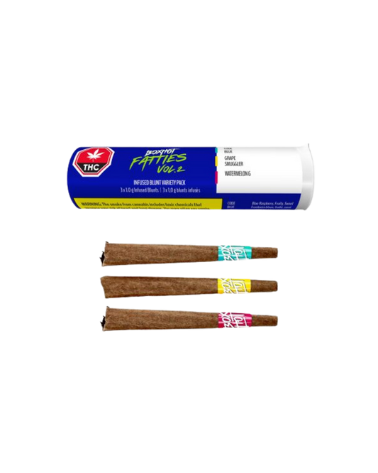 Fatties Vol. 2 Distillate Infused Blunt Variety Pack By Boxhot