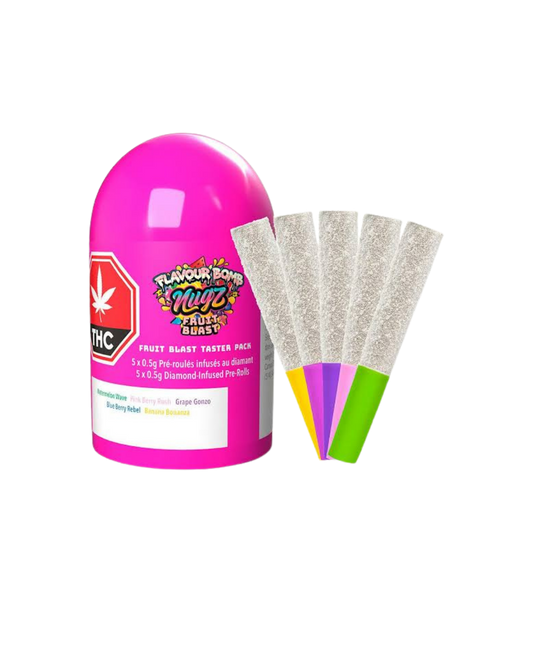 Flavour Bomb Fruit Blast Taster Pack Diamonds Infused and Diamond Coated By Nugz
